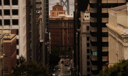 a city with tall buildings